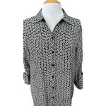 Diane Von Furstenberg  DVF 100% Silk Prita Shirt Dress Flower Button Down Size 10 Photo 4