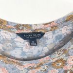 Lucky Brand  Plus Size 1X Top Blue‎ Pink Floral Cold Shoulder with Ties 1412 Photo 8