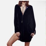 Free People  X CP Shades Jacey Black Velvet Tunic Mini Dress Photo 2