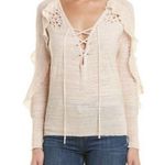 Wildfox  S Small‎ Knit Livia Long Sleeve Distressed Blouse Photo 1