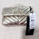 Nicole Miller Nicole Miller Gold Quilted Chain Strap Crossbody Small Bag Purse Card Slots NWT Photo 1