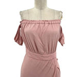 Flynn Skye  Bella Maxi Dress Off the Shoulder Pink Size Medium‎ Photo 3
