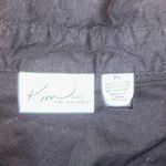kim rogers  Black Button Down Lace Top 100% cotton size petite L‎ Photo 2