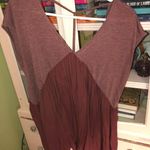 Anthropologie Burgundy V-Neck Shirt Photo 0