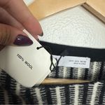 ZARA NWT  100% Wool Striped Midi Dress‎ Black/White Size Small Photo 6