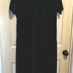 Fashion Bug  Vintage Green Velvet Midi Sheath Dress Size 18/20 Holiday Christmas Photo 0