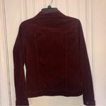 Women’s burgundy long sleeve button down corduroy jacket.Size Small Photo 1