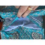 Vera Bradley  Turquoise Teal Paisley Quilted Hanging Travel Toiletry‎ Bag Photo 9