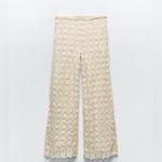 ZARA  Crochet Wide Leg Flared Pants‎ NWOT Small Photo 4