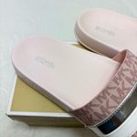 MICHAEL Michael Kors Brandy Pink and Silver Slide Size 8M Photo 2