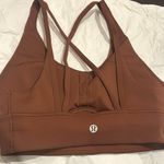Lululemon NWOT  work out bra top with padding brown In Alignment Longline Bra 4 Photo 1