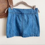 Free People  Zip To It Denim Mini Skirt Photo 4