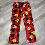 Dr. Seuss ‎ The Grinch Max Buffalo Check Fleece Lounge Pajama Pants Red Large Photo 2
