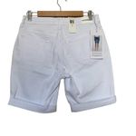 Calvin Klein Jeans  white Bermuda rolled cuff denim shorts stretch size 8 NEW Photo 1