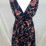 Tea N Rose Ribbons and pearls navy vneck and back dress size small Photo 2