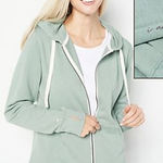 Peace Love World Love Life French Terry Hoodie NWT A399273 Aqua Verde Size 1X Photo 0