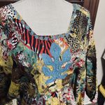 Kaftan African Womens Dress Long Safari Jungle Animals Ethnic Heritage XL Yellow Photo 1