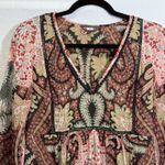Anthropologie  Ranna Gill Joss Kimono Dress Mini Paisley Boho Festival Size 4 Photo 3