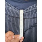 Lululemon Lulu Size 10 Navy Blue White Vertical stripes Capri Leggings EUC Photo 4