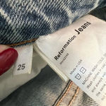 Reformation  High Rise Skinny Jeans raw hem‎ size 25 Photo 8