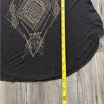 Chloe K  Black Sleeveless Top with Geometric Design Photo 3