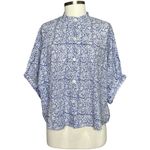 EMERSON FRY Love Tómas Mandarin Collar Top, Porcelain Organic, OS White Size undefined Photo 4