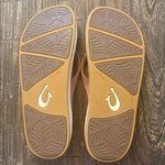 OluKai Nu'a Pi'o Sandals 8 EUC Pink Clay Platform Flip Flop Coastal Gorpcore White Photo 4