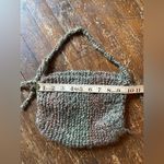 Handmade Multicolor Knit Shoulder Bag Green Photo 2