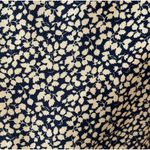 Harlowe $ Graham Harlowe & Graham Sleeveless Tunic Blouse Sz S Women’s Navy & Tan Floral Vines Photo 9