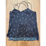 Theory Women Dark Floral Print Cami Tank Top Size P Spaghetti Strap Photo 1