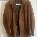 Suade Leather Jacket Brown Size 40 Photo 0