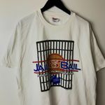 1996 Vintage Jail & Bail March Of Dimes T Shirt 90s White XL Extra Large Solid Photo 10