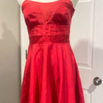 Laundry by Design  Spaghetti Strap Silk & Cotton Dress Blush Red Size Petite Sz 6 Photo 0