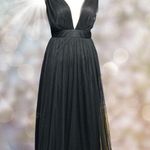 Windsor  beautiful black tulle long lace up back prom or formal dress. Photo 9