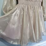 Anna Cate Caelyn Lame Gold Metallic Shimmer Mini Dress XS Photo 5