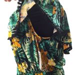 Derek Heart Tropical Floral Ruffle Romper Plus Size Photo 6