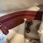 Sundance Burgundy Leather Double Pockets Simplicity Tote Handbag Red Photo 14