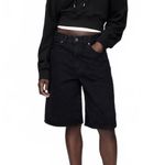 Gap French Terry Oversized Crop Hoodie True Black NWT Large Photo 4