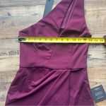 Lulus  Women’s So Flirty Burgundy One Shoulder Cutout Asymmetrical Dress Size XS Photo 3