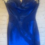 Showtime Collection Blue Satin Beaded Gown, 6 Photo 2