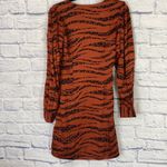 ANINE BING  Penelope orange zebra silk wrap dress small Photo 5