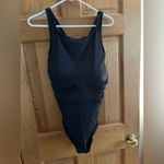 Lands' End Women's Sheer Mesh Middle One Piece Swimsuit size XXL NWT Black Photo 3