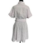 Hill House  Size Large Linen The Laura Dress Lilac Stripe $165 Photo 7