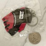 Rimsports Fingerless Weightlifting Gloves Pink Black Keychain Keyring Photo 0