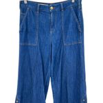 Anthropologie  Pilcro High-Rise Cropped Wide-Leg Jeans Snap Hem‎ Size 29 Photo 4