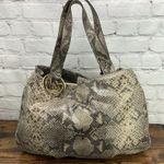 Michael Kors  Fulton Black Python Embossed Leather Hobo Shoulder Bag 2 Photo 0