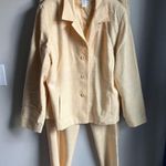 Pendleton Rayon, Wool & Silk Blend Trouser Pant Suit Size 16 and Gorgeous Yellow Photo 1