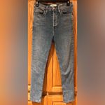 RE/DONE High Rise Button Fly Ankle Crop Stretch Jeans in Light 27 Size 27 Photo 4