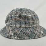 NEW Maison Michel Paris Mara Tweed Bucket Hat Golden Multi Blue White Size M Size M Photo 4