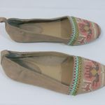 Latigo  Basia Embroidered Tan Suede Ballet Flats 9M Photo 3